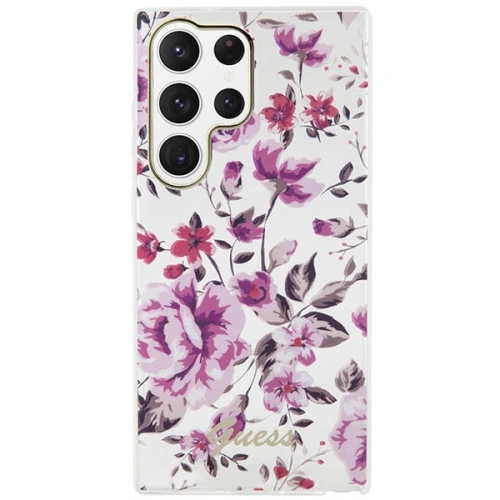 Kup Etui Guess GUHCS23LHCFWST Samsung Galaxy S23 Ultra bílý/white hardcase Flower Collection - GUE2406 - {ean13} - Sklep Home Screen