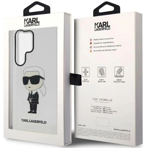 Buy Karl Lagerfeld KLHCS23LHNIKTCT Samsung Galaxy S23 Ultra transparent hardcase Ikonik Karl Lagerfeld - KLD1484 - {ean13} - Home Screen Store Europe