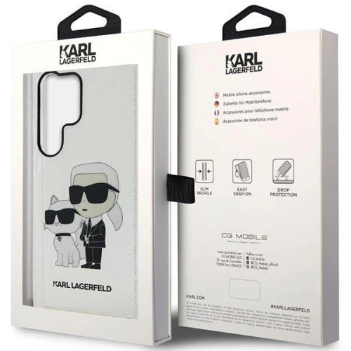 Kup Etui Karl Lagerfeld KLHCS23LHNKCTGT Samsung Galaxy S23 Ultra transparent hardcase Gliter Etui Karl&Choupette - KLD1485 - {ean13} - Sklep Home Screen