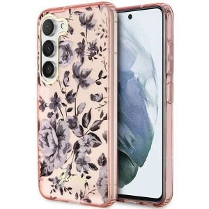 Kup Etui Guess GUHCS23MHCFWSP Samsung Galaxy S23+ Plus roz/roz hardcase Flower Collection - GUE2412 - {ean13} - Sklep Home Screen