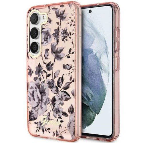 Buy Guess GUHCS23MHCFWSP Samsung Galaxy S23+ Plus pink hardcase Flower Collection - GUE2412 - {ean13} - Home Screen Store Europe
