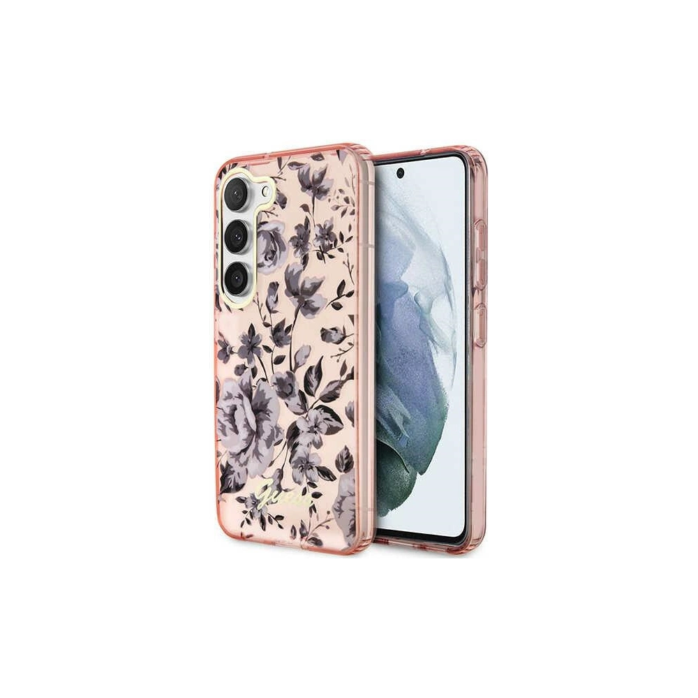 Etui Guess GUHCS23MHCFWSP Samsung Galaxy S23+ Plus różowy/pink hardcase Flower Collection