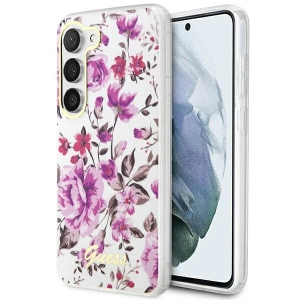Kup Etui Guess GUHCS23MHCFWST Samsung Galaxy S23+ Plus alb/white hardcase Flower Collection - GUE2413 - {ean13} - Sklep Home Screen