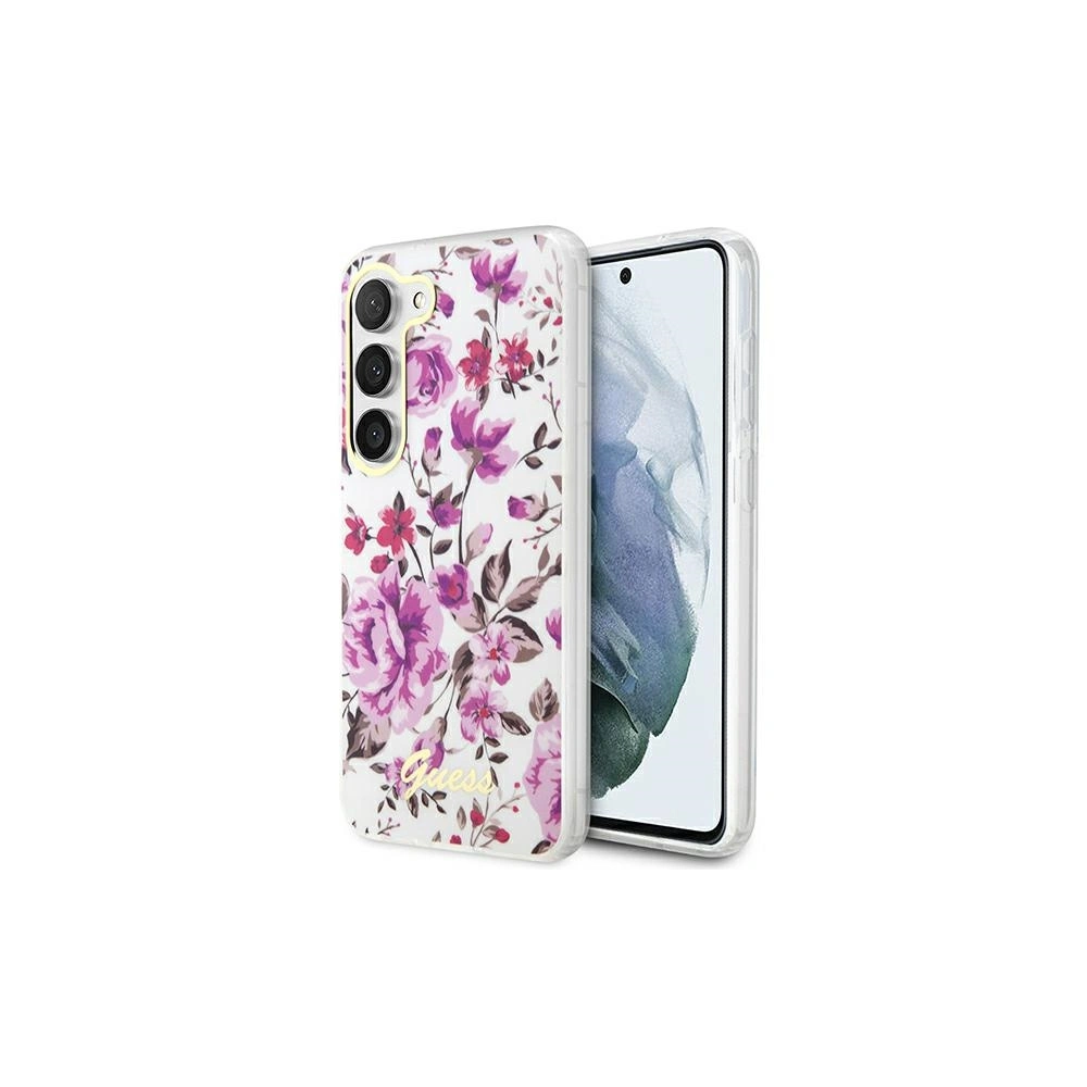 Etui Guess GUHCS23MHCFWST Samsung Galaxy S23+ Plus biały/white hardcase Flower Collection