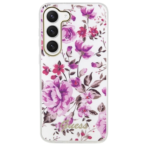 Kup Case Guess GUHCS23MHCFWST Samsung Galaxy S23+ Plus weiß/white hardcase Flower Collection - GUE2413 - {ean13} - Sklep Home Screen