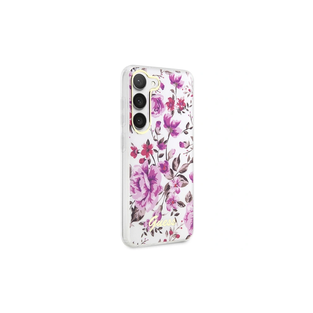 Etui Guess GUHCS23MHCFWST Samsung Galaxy S23+ Plus biały/white hardcase Flower Collection