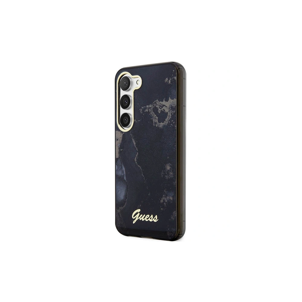 Etui Guess GUHCS23MHTMRSK Samsung Galaxy S23+ Plus czarny/black hardcase Golden Marble Collection