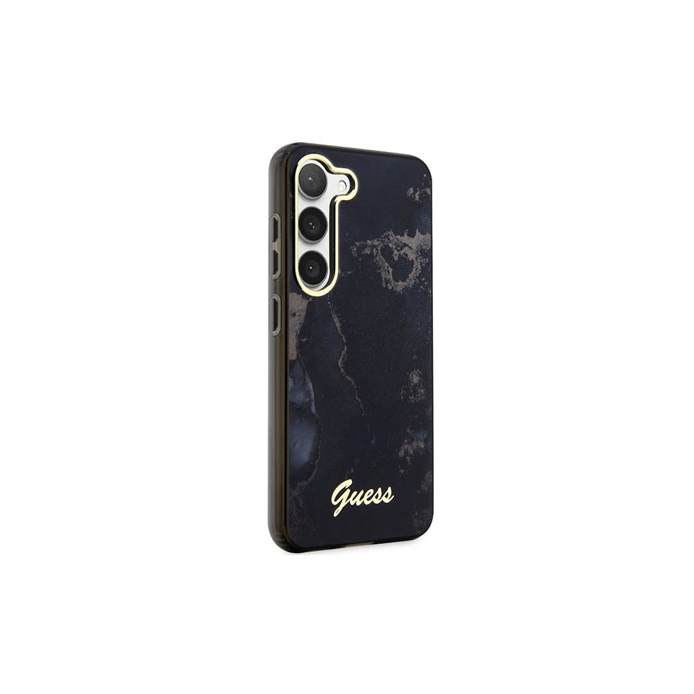 Etui Guess GUHCS23MHTMRSK Samsung Galaxy S23+ Plus czarny/black hardcase Golden Marble Collection