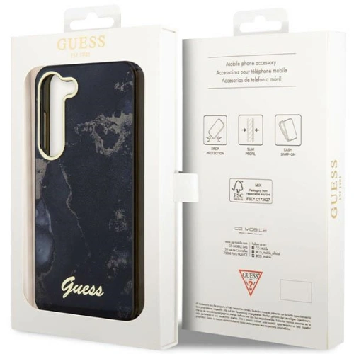 Kup Etui Guess GUHCS23MHTMRSK Samsung Galaxy S23+ Plus černý/black hardcase Golden Marble Collection - GUE2414 - {ean13} - Sklep Home Screen