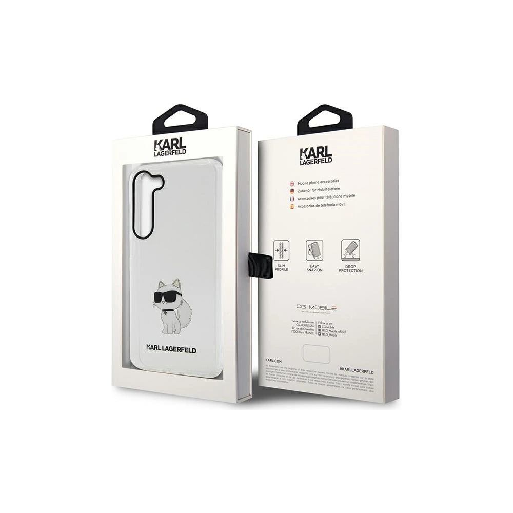 Etui Karl Lagerfeld KLHCS23MHNCHTCT Samsung Galaxy S23+ Plus transparent hardcase Ikonik Choupette
