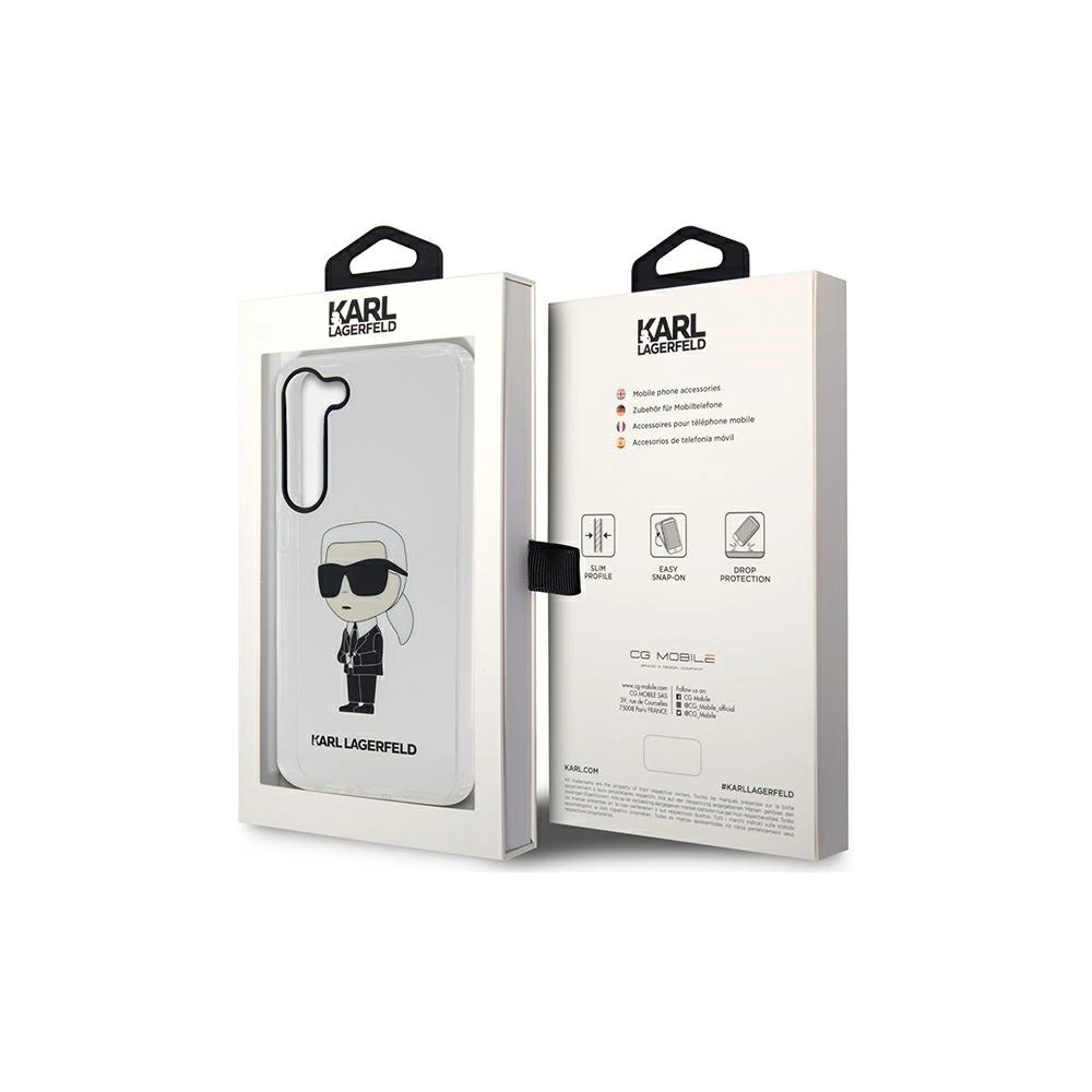 Etui Karl Lagerfeld KLHCS23MHNIKTCT Samsung Galaxy S23+ Plus transparent hardcase Ikonik Etui Karl Lagerfeld