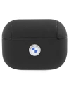 Etui BMW BMAP2SSLBK Apple AirPods Pro 2 negru/black Piele Genuină Logo Argintiu