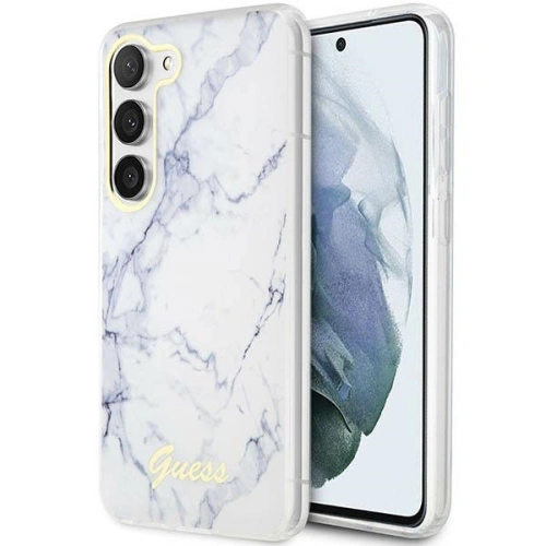 Kup Case Guess GUHCS23MPCUMAH Samsung Galaxy S23+ Plus weiß/white Hardcase Marmor - GUE2415 - {ean13} - Sklep Home Screen