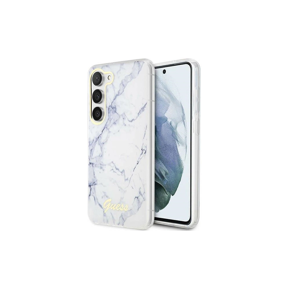 Etui Guess GUHCS23MPCUMAH Samsung Galaxy S23+ Plus biały/white hardcase Marble