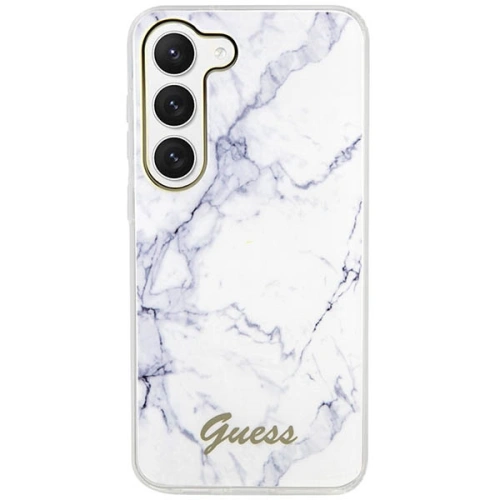 Kup Case Guess GUHCS23MPCUMAH Samsung Galaxy S23+ Plus weiß/white Hardcase Marmor - GUE2415 - {ean13} - Sklep Home Screen