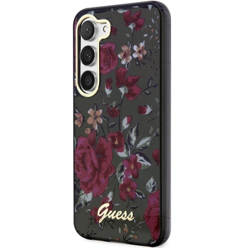 Buy Guess GUHCS23SHCFWSA Samsung Galaxy S23 khaki hardcase Flower Collection - GUE2417 - {ean13} - Home Screen Store Europe