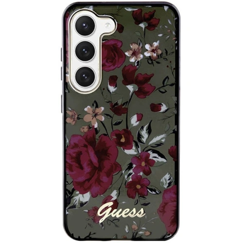 Kup Case Guess GUHCS23SHCFWSA Samsung Galaxy S23 grün/khaki Hardcase Flower Collection - GUE2417 - {ean13} - Sklep Home Screen