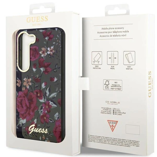 Kup Case Guess GUHCS23SHCFWSA Samsung Galaxy S23 grün/khaki Hardcase Flower Collection - GUE2417 - {ean13} - Sklep Home Screen