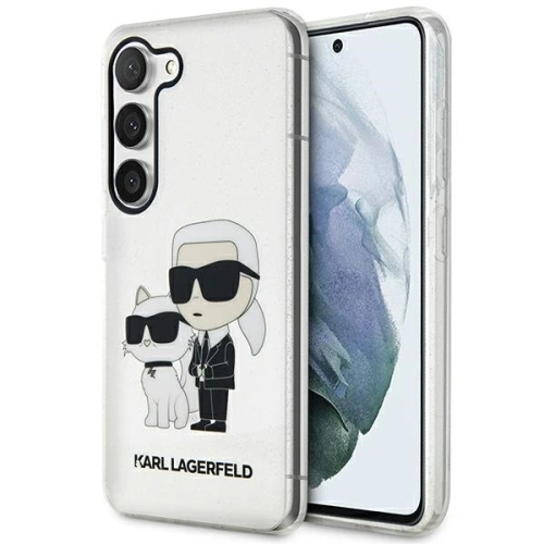 Kup Etui Karl Lagerfeld KLHCS23MHNKCTGT Samsung Galaxy S23+ Plus transparent hardcase Gliter Etui Karl&Choupette - KLD1491 - {ean13} - Sklep Home Screen