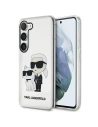 Etui Karl Lagerfeld KLHCS23MHNKCTGT Samsung Galaxy S23+ Plus transparentní tvrdý kryt Gliter Etui Karl&Choupette