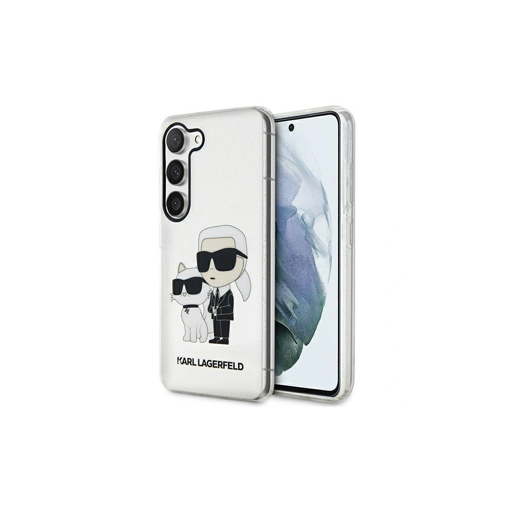 Etui Karl Lagerfeld KLHCS23MHNKCTGT Samsung Galaxy S23+ Plus transparent hardcase Gliter Etui Karl&Choupette
