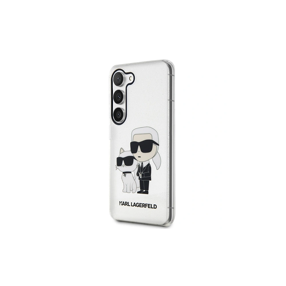 Etui Karl Lagerfeld KLHCS23MHNKCTGT Samsung Galaxy S23+ Plus transparent hardcase Gliter Etui Karl&Choupette