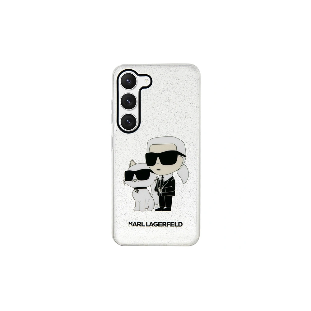 Etui Karl Lagerfeld KLHCS23MHNKCTGT Samsung Galaxy S23+ Plus transparent hardcase Gliter Etui Karl&Choupette