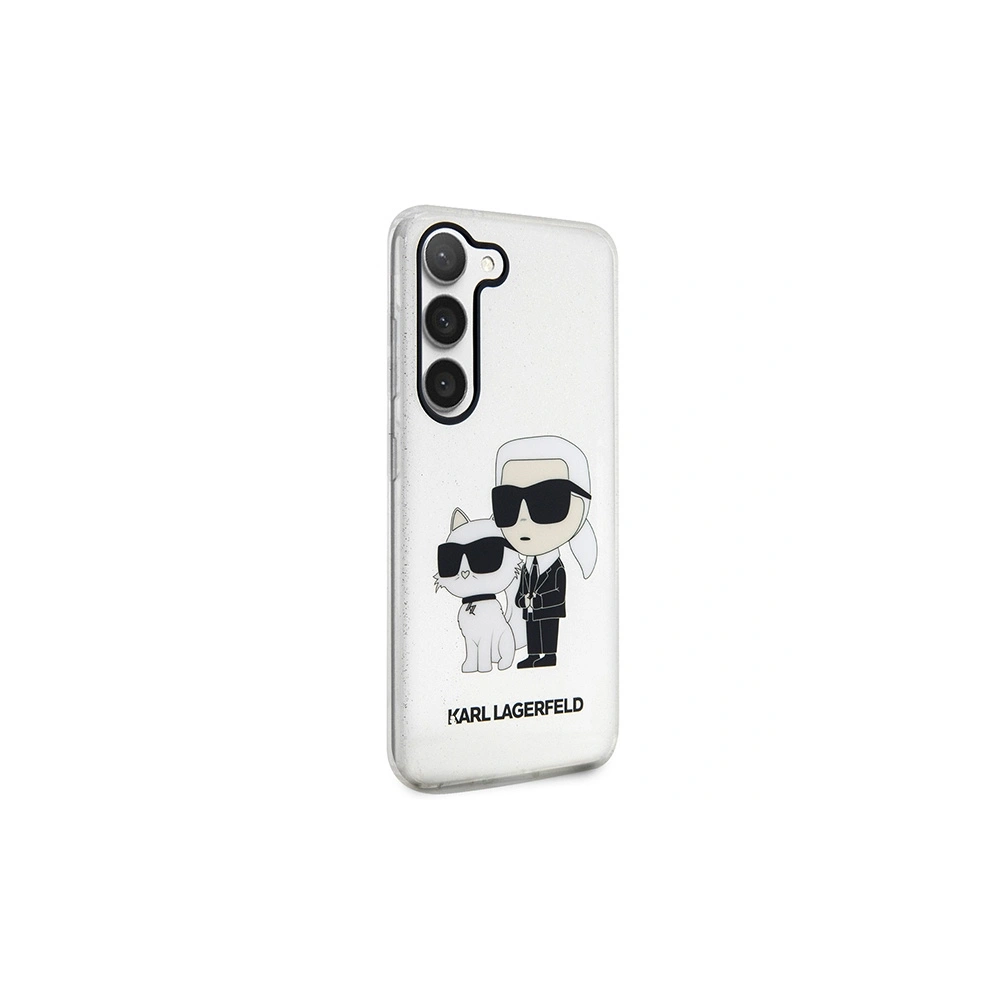 Etui Karl Lagerfeld KLHCS23MHNKCTGT Samsung Galaxy S23+ Plus transparent hardcase Gliter Etui Karl&Choupette