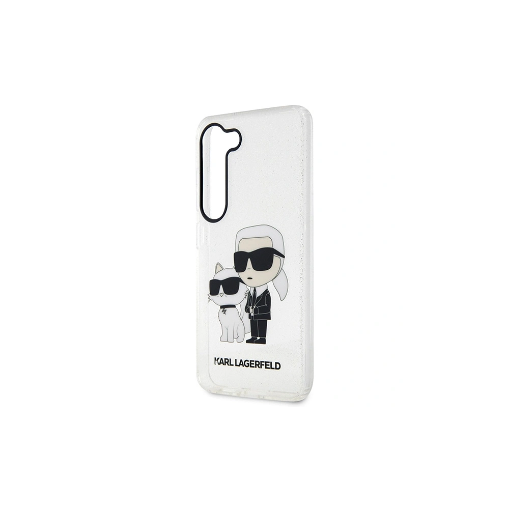 Etui Karl Lagerfeld KLHCS23MHNKCTGT Samsung Galaxy S23+ Plus transparent hardcase Gliter Etui Karl&Choupette