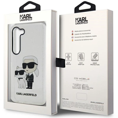 Kup Etui Karl Lagerfeld KLHCS23MHNKCTGT Samsung Galaxy S23+ Plus transparentní tvrdý kryt Gliter Etui Karl&Choupette - KLD1491 - {ean13} - Sklep Home Screen