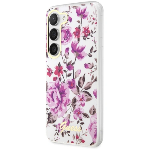 Buy Guess GUHCS23SHCFWST Samsung Galaxy S23 white hardcase Flower Collection - GUE2420 - {ean13} - Home Screen Store Europe