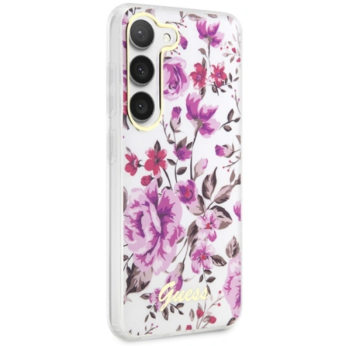 Buy Guess GUHCS23SHCFWST Samsung Galaxy S23 white hardcase Flower Collection - GUE2420 - {ean13} - Home Screen Store Europe