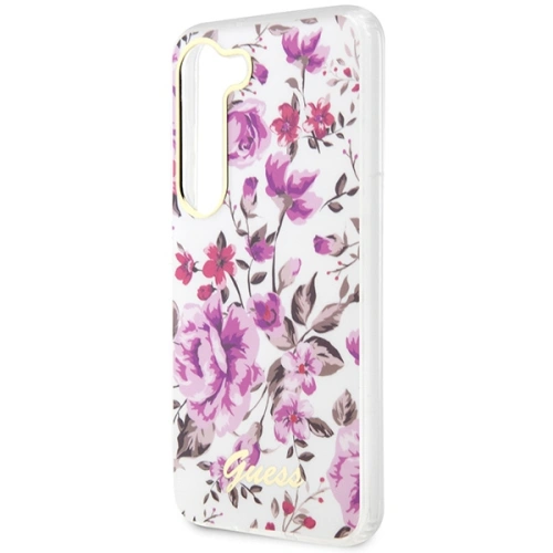 Buy Guess GUHCS23SHCFWST Samsung Galaxy S23 white hardcase Flower Collection - GUE2420 - {ean13} - Home Screen Store Europe