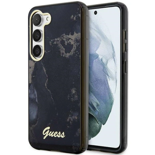 Kup Etui Guess GUHCS23SHTMRSK Samsung Galaxy S23 fekete/black hardcase Golden Marble Collection - GUE2421 - {ean13} - Sklep Home Screen