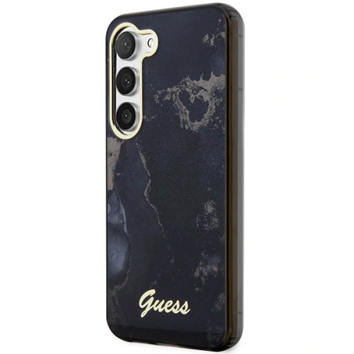 Buy Guess GUHCS23SHTMRSK Samsung Galaxy S23 black hardcase Golden Marble Collection - GUE2421 - {ean13} - Home Screen Store Europe