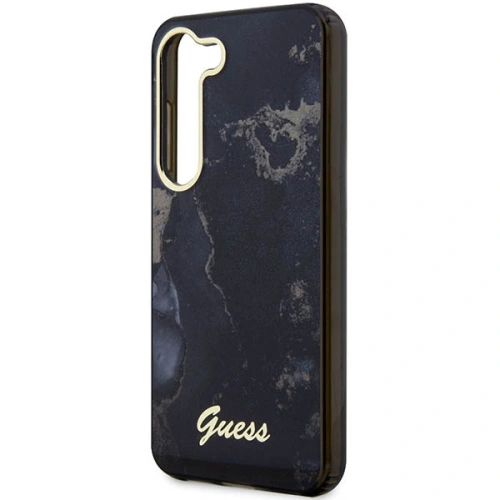 Buy Guess GUHCS23SHTMRSK Samsung Galaxy S23 black hardcase Golden Marble Collection - GUE2421 - {ean13} - Home Screen Store Europe