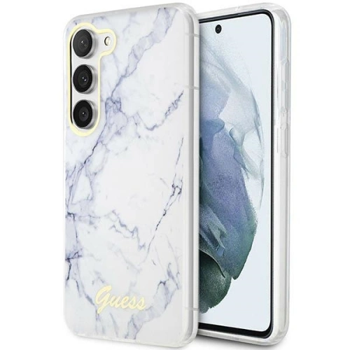 Kup Case Guess GUHCS23SPCUMAH Samsung Galaxy S23 weiß/white Hardcase Marmor - GUE2422 - {ean13} - Sklep Home Screen