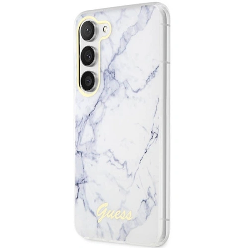 Buy Guess GUHCS23SPCUMAH Samsung Galaxy S23 white hardcase Marble - GUE2422 - {ean13} - Home Screen Store Europe
