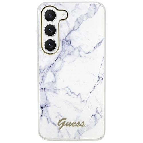 Buy Guess GUHCS23SPCUMAH Samsung Galaxy S23 white hardcase Marble - GUE2422 - {ean13} - Home Screen Store Europe