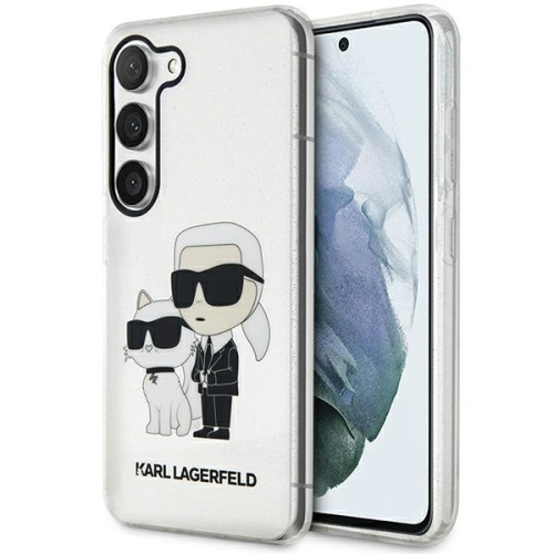Buy Karl Lagerfeld KLHCS23SHNKCTGT Samsung Galaxy S23 transparent hardcase Gliter Karl&Choupette - KLD1497 - {ean13} - Home Screen Store Europe