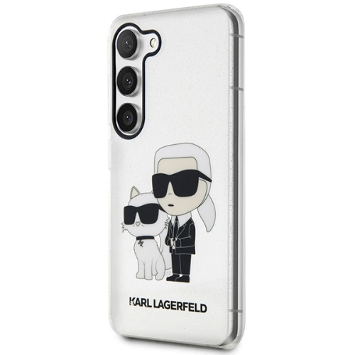 Buy Karl Lagerfeld KLHCS23SHNKCTGT Samsung Galaxy S23 transparent hardcase Gliter Karl&Choupette - KLD1497 - {ean13} - Home Screen Store Europe