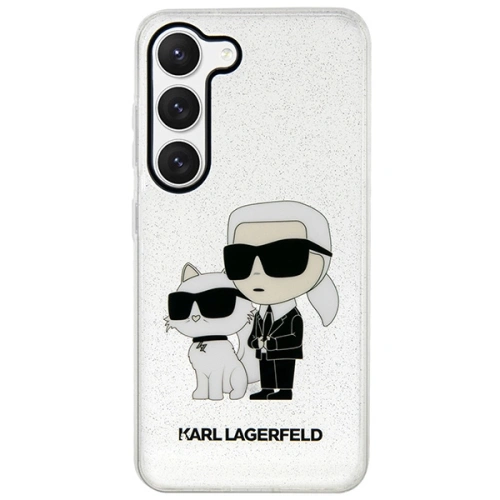 Buy Karl Lagerfeld KLHCS23SHNKCTGT Samsung Galaxy S23 transparent hardcase Gliter Karl&Choupette - KLD1497 - {ean13} - Home Screen Store Europe