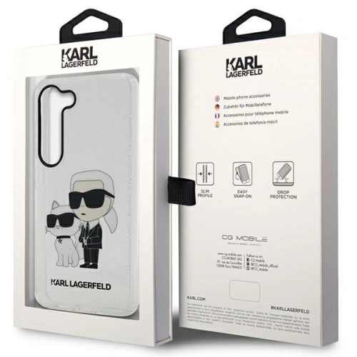 Buy Karl Lagerfeld KLHCS23SHNKCTGT Samsung Galaxy S23 transparent hardcase Gliter Karl&Choupette - KLD1497 - {ean13} - Home Screen Store Europe
