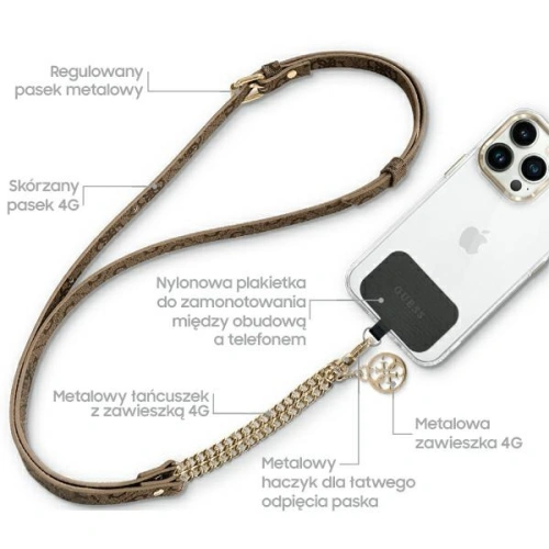 Kup Pasek Guess GUUC4MG4EW Universal CBDY strap brązowy/brown 4G Chain - GUE2424 - {ean13} - Sklep Home Screen
