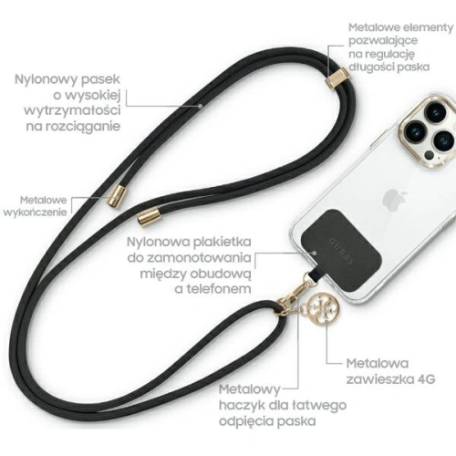 Kup Pasek Guess GUUCNMG4EK Universal CBDY Cord czarny/black - GUE2425 - {ean13} - Sklep Home Screen