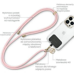 Kup Pasek Guess GUUCNMG4EP Universal CBDY Cord różowy/pink - GUE2426 - {ean13} - Sklep Home Screen