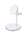 Vezeték nélküli töltő Choetech T585-F 15W tartóval 2w1 (fehér)