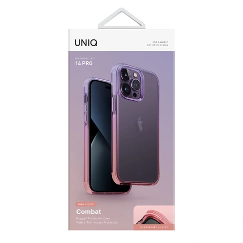 Kup Etui UNIQ Combat Duo Apple iPhone 14 Pro lila-rózsaszín/lilac lavender-pink - UNIQ849 - {ean13} - Sklep Home Screen