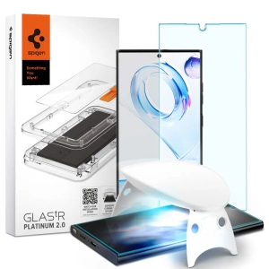 Szkło hartowane z klejem UV Spigen Glas.TR Platinum Samsung Galaxy S23 Ultra