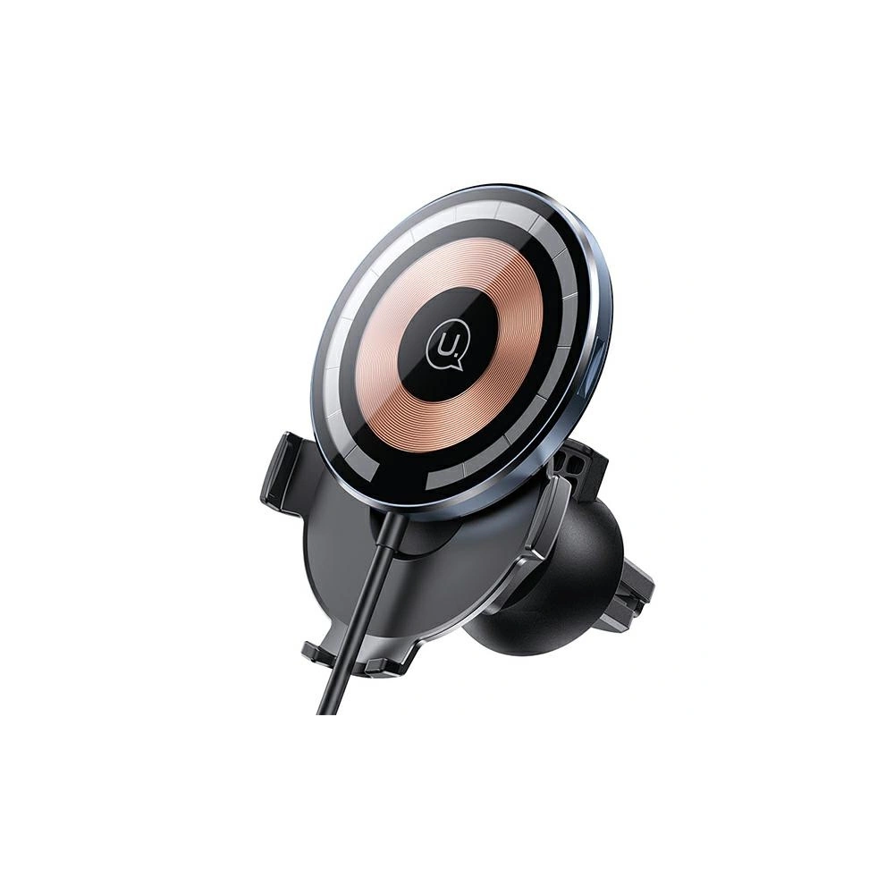 Uchwyt samochodowy z ładowarką bezprzewodową USAMS US-CD164 15W 2w1 Magnetic Air Vent transparent